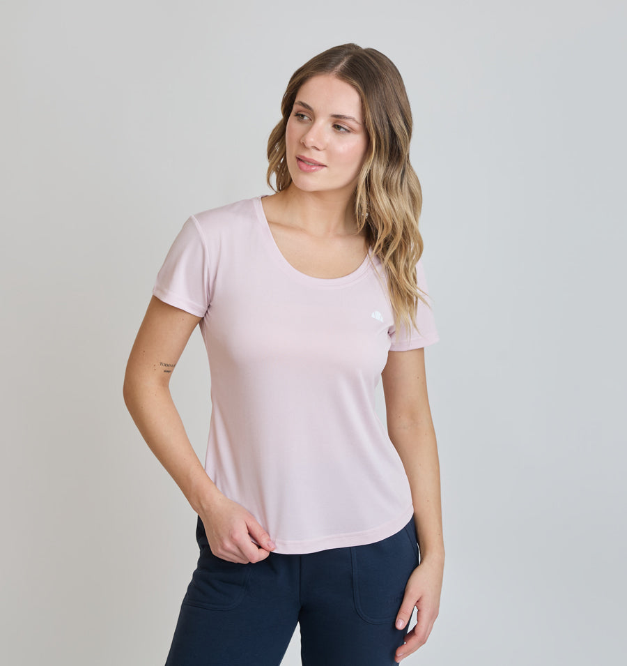 Polera Mujer Deportiva Estrella Rosado
