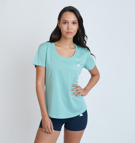Polera Mujer Deportiva Estrella Verde Claro