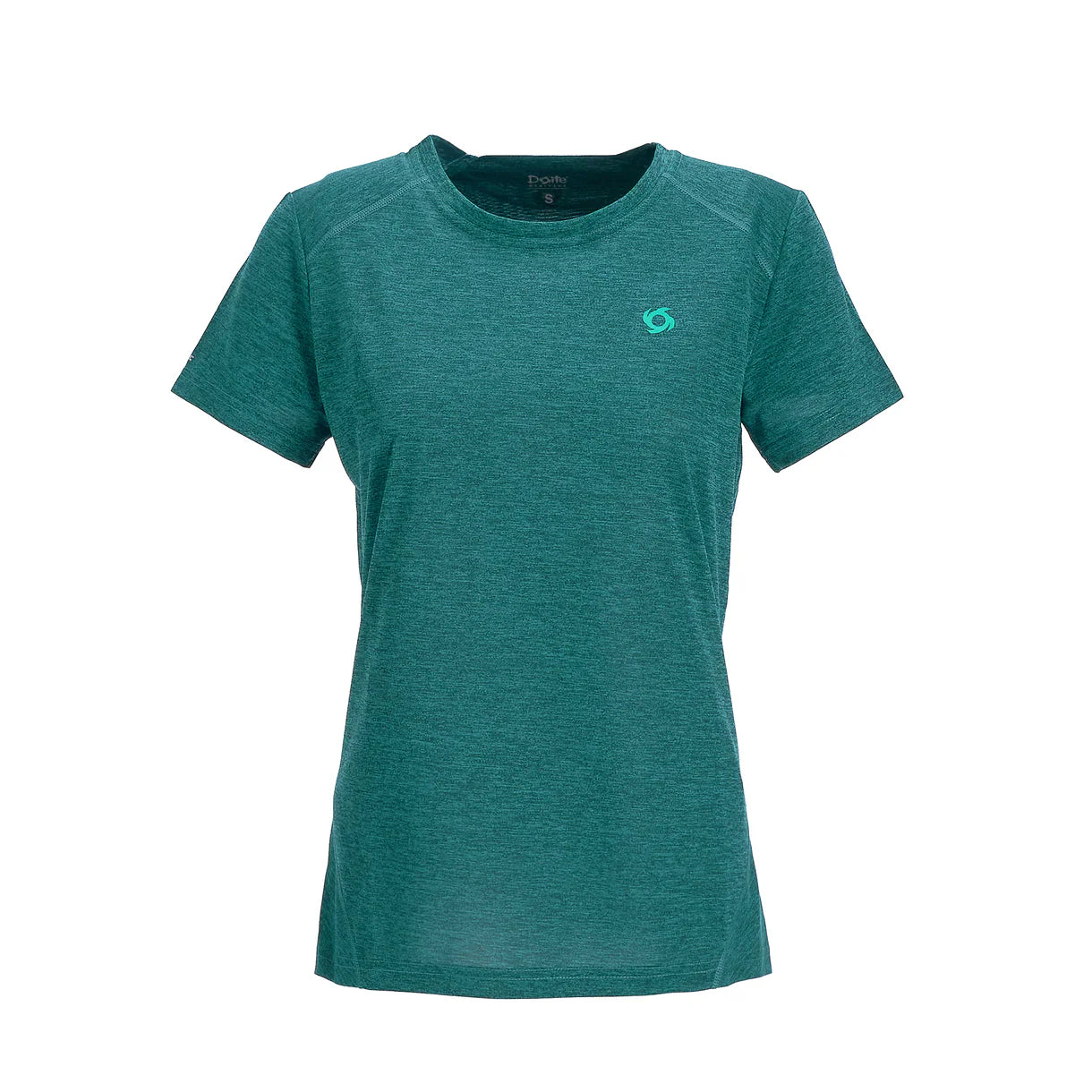 Polera Mujer Deportiva Manga Corta Lava Verde Azulado