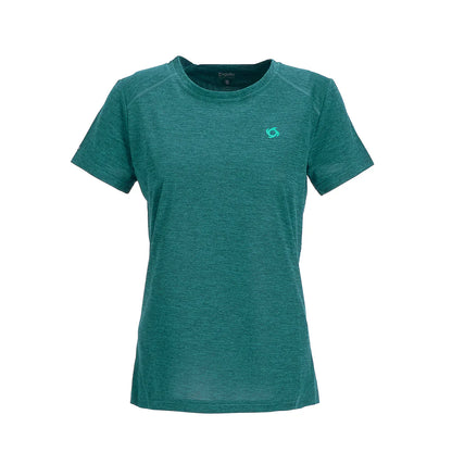 Polera Mujer Deportiva Manga Corta Lava Verde Azulado
