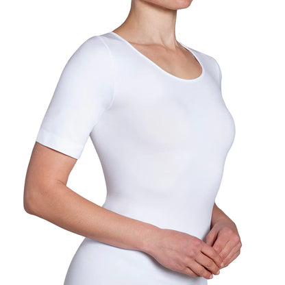 Polera Mujer Esencial Manga Corta Blanco