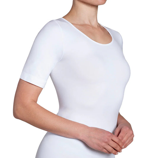 Polera Mujer Esencial Manga Corta Blanco