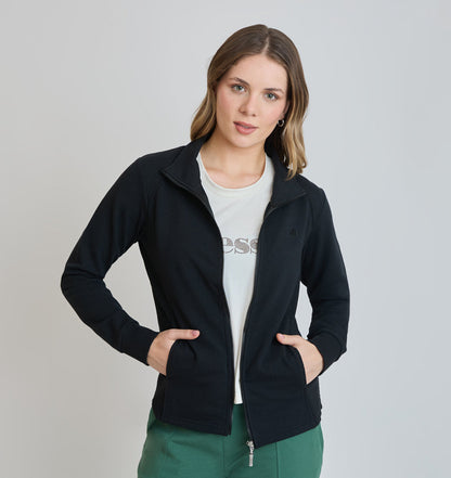 Poleron Mujer Lisa Negro