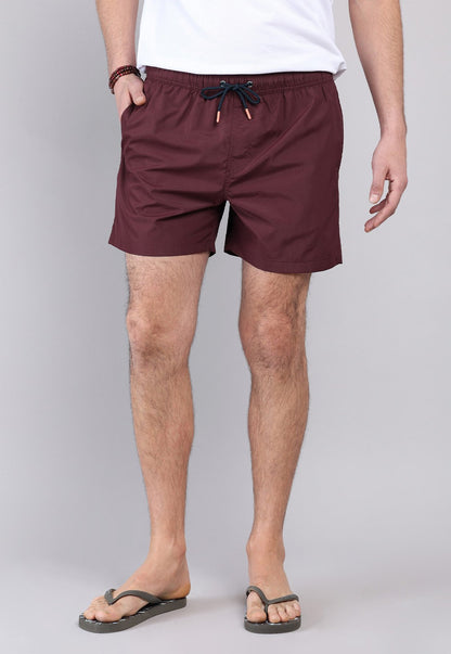 Short De Baño Liso Rojo