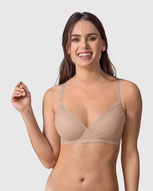 Sostén Mujer Con Cubrimiento Total Del Busto Comfort Fit Café Claro