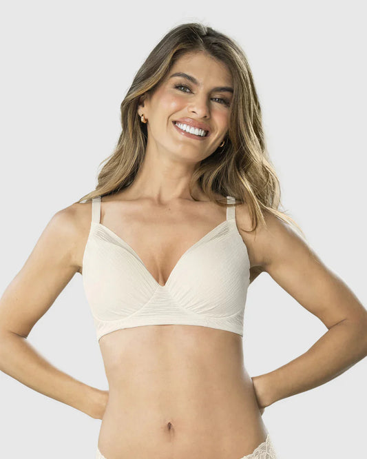 Sostén Mujer Con Cubrimiento Total Del Busto Comfort Fit Marfil