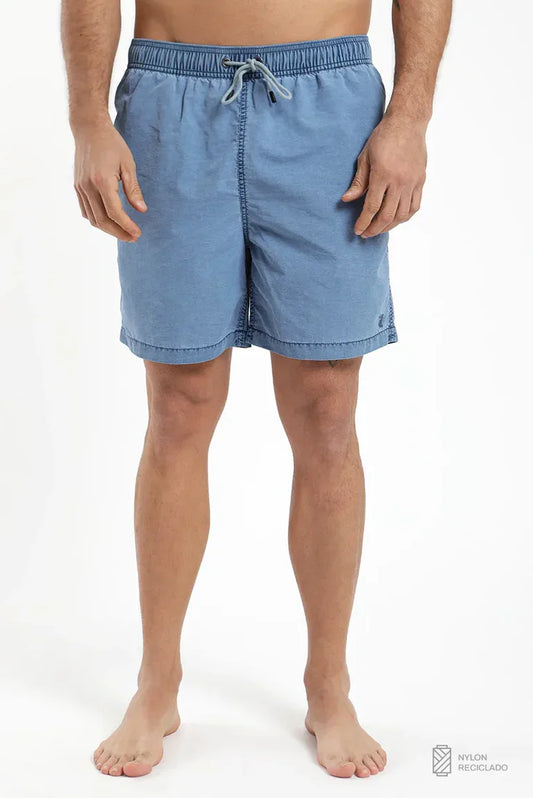 Traje De Baño Hombre Solid Azul