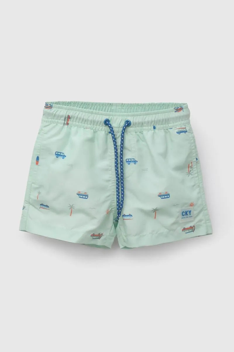 Traje De Baño Niño UV Verde