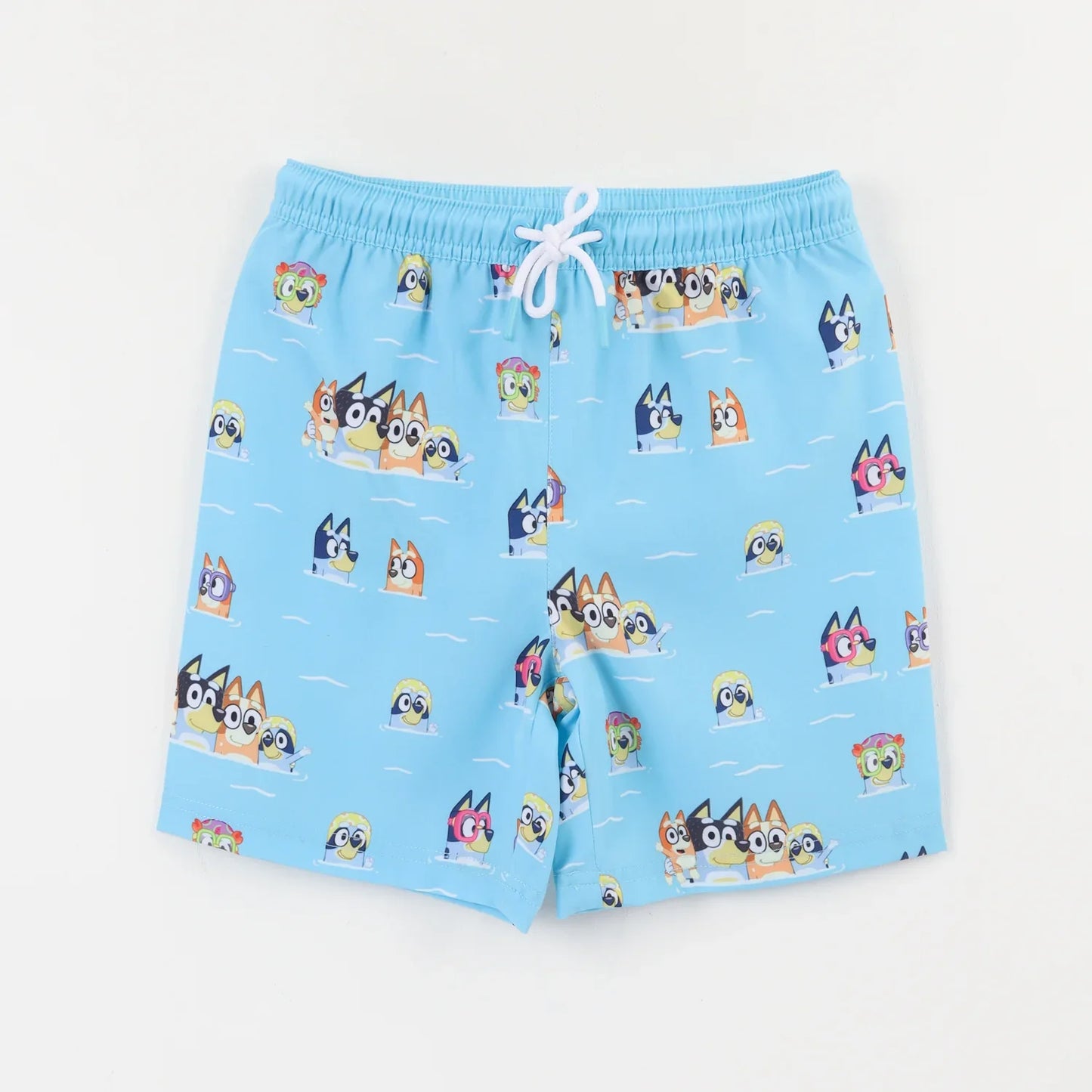 Traje de Baño Niño Full Print Friends & Bluey Celeste