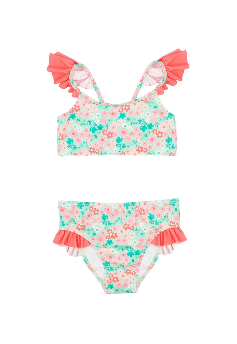 Traje de Baño de Niña Verde Claro