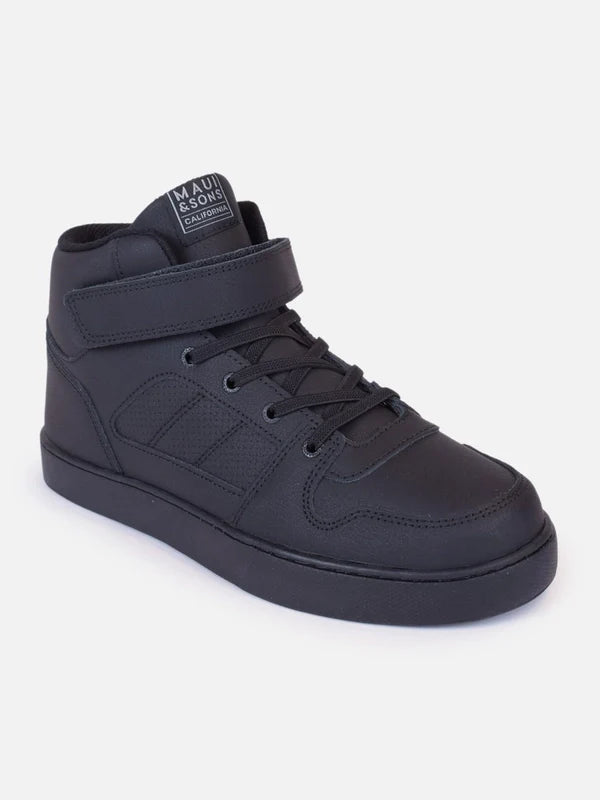 Zapatillas Niño Escolar Poke Hi Con Caña Black