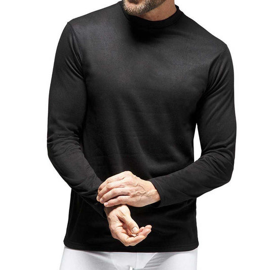 Camiseta Hombre Primera Capa Térmica Frio Medio Negro