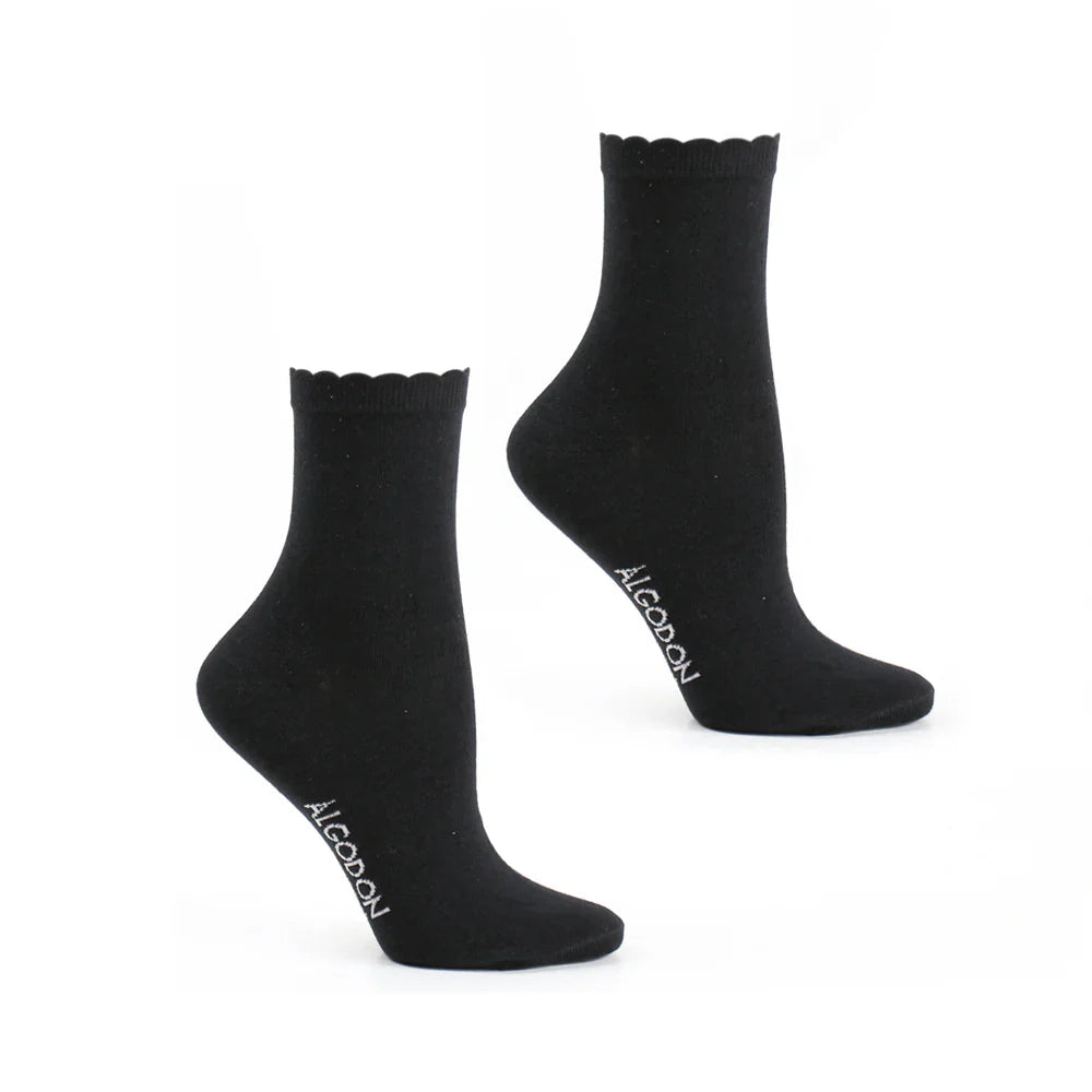 calcetin-mujer-2-pares-calcetín-algodón-basic-piqué-negro