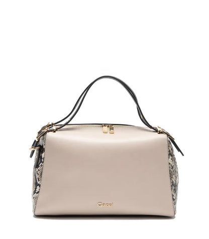 Cartera Mujer Dos Asas Mediana Off White