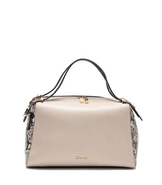 Cartera Mujer Dos Asas Mediana Off White