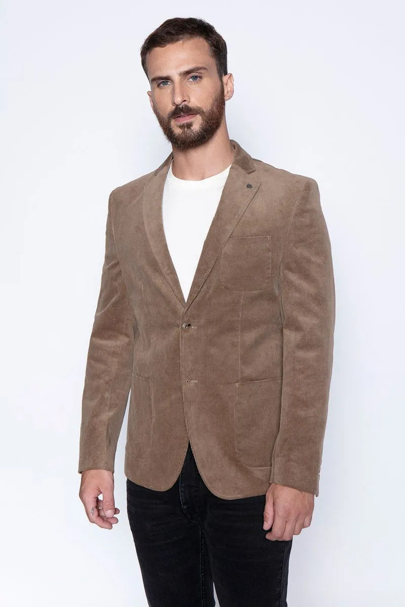 Blazer Hombre Corduroy Sport Fj Toasted