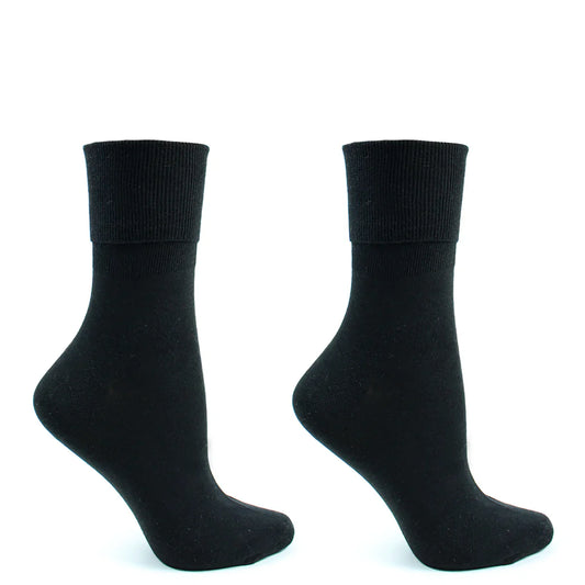 calcetin-mujer-2-pares-calcetines-bamboo-puño-suave-negro