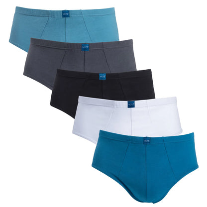 Slip Hombre Algodón Azul Pack 5