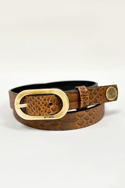 Cinturon Mujer CROCO 5185 Latte