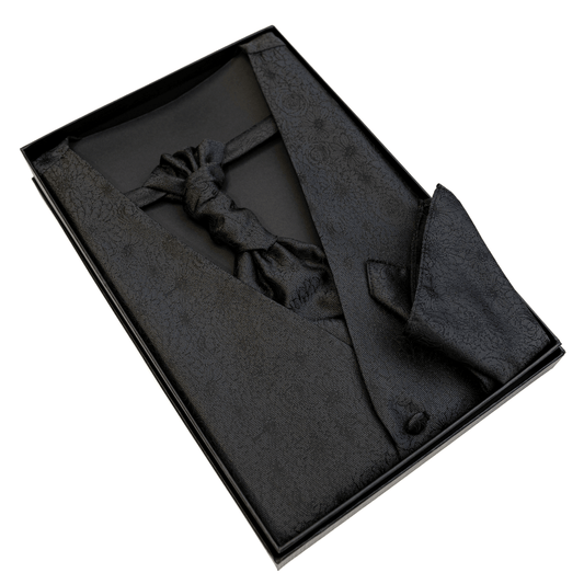 Gilet Hombre Con Plastron Y Pañuelo OC23 Black