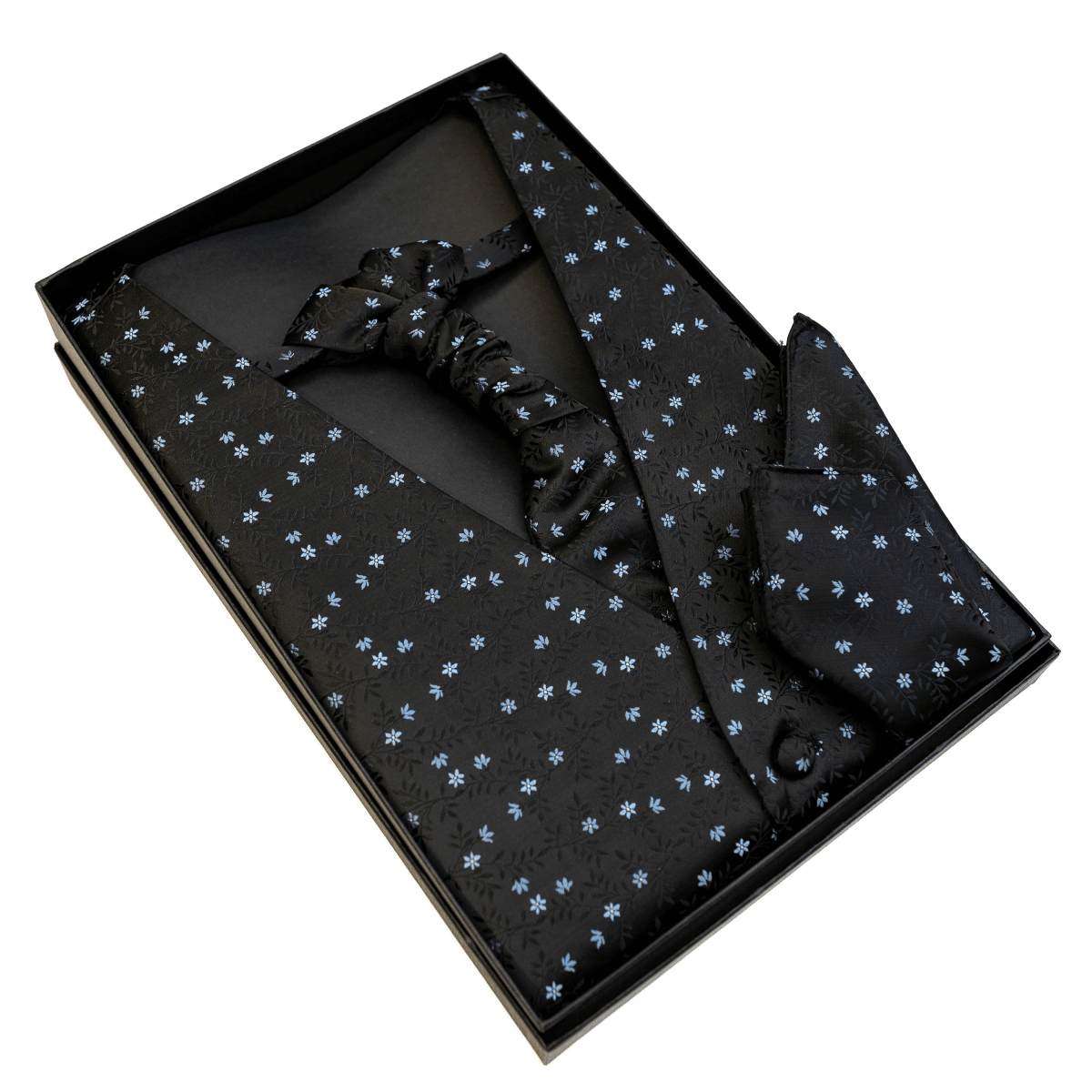 Gilet Hombre Con Plastron Y Pañuelo OC23 Black-Blue