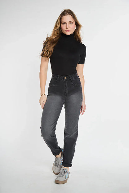 Jeans Mujer Baggy 5100 Gris