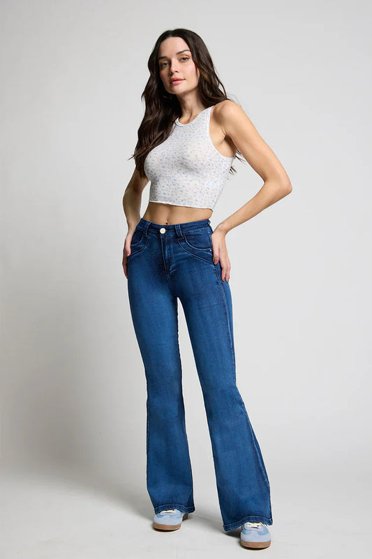 Jeans Mujer Flare 5243 Azul
