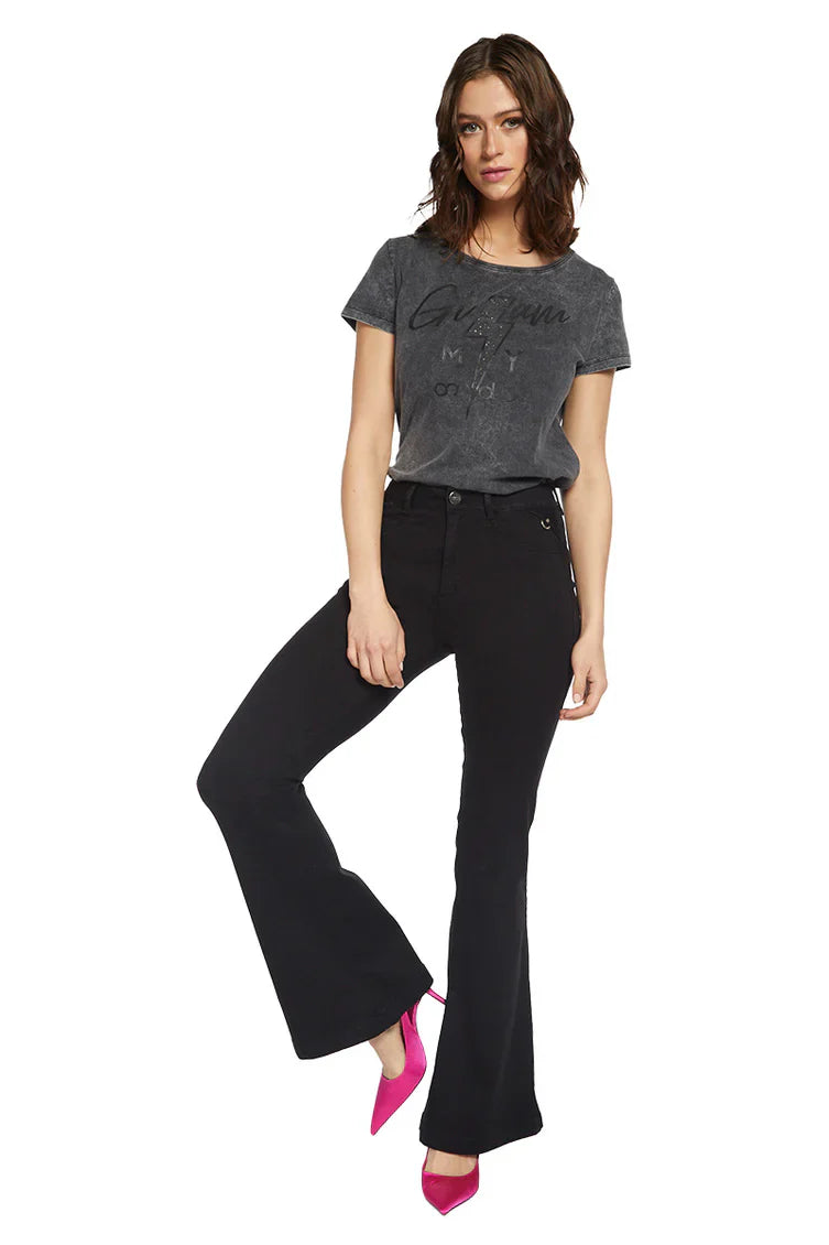 Jeans Mujer Flare Jeans 4906 Negro