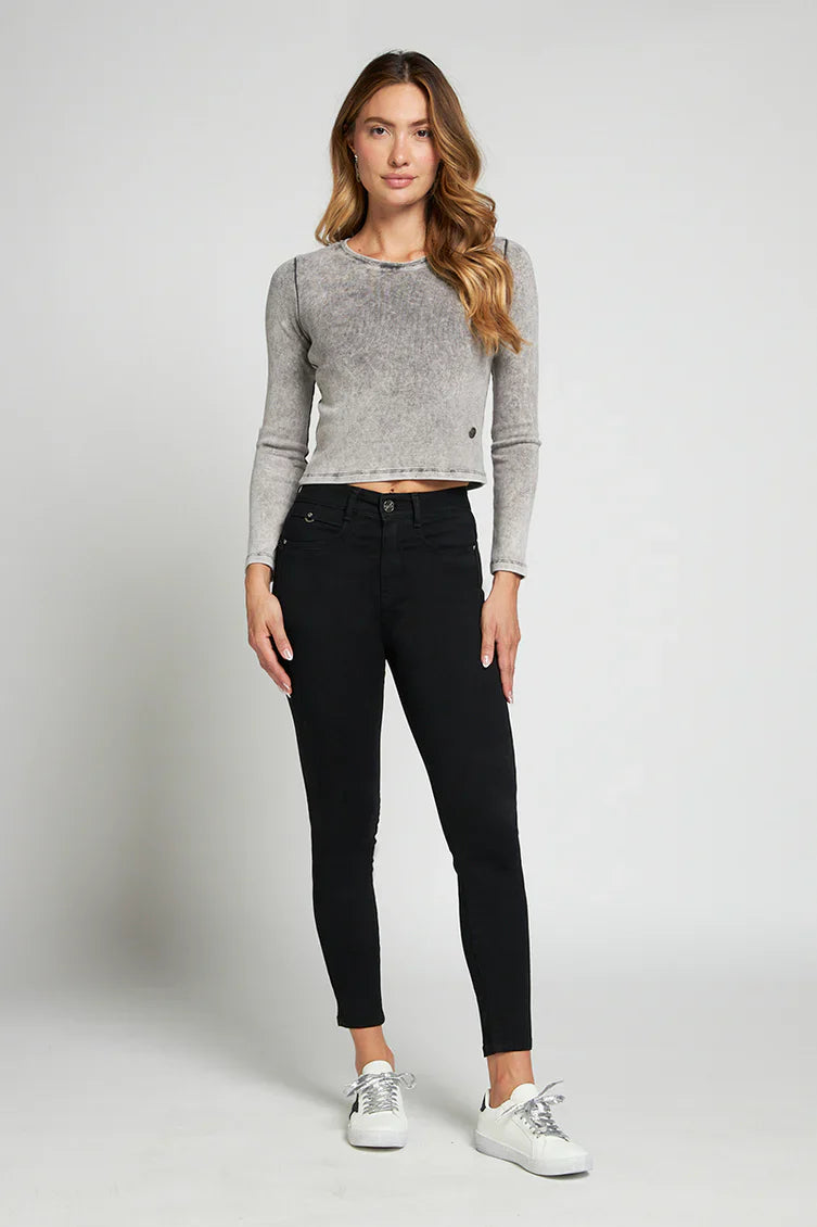 Jeans Mujer Tiro Alto Pitillo 5046 Negro