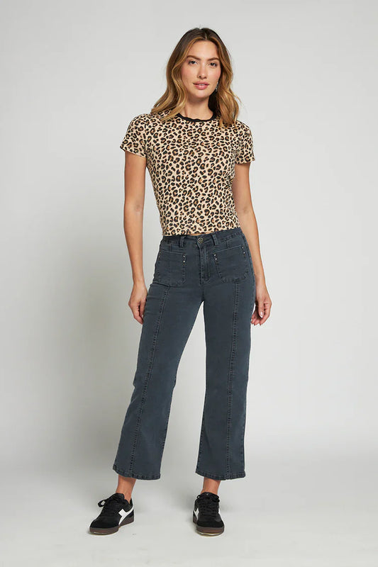 Jeans Mujer Tiro Alto Recto 5054 Gris