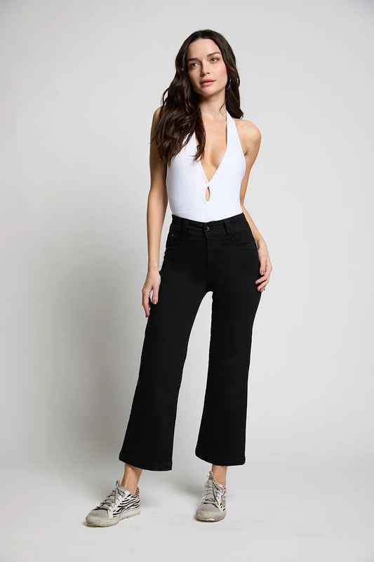 Jeans Mujer Tiro Alto Recto 5280 Negro
