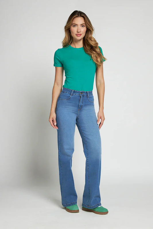 Jeans Mujer Wide Leg 5033 Azul
