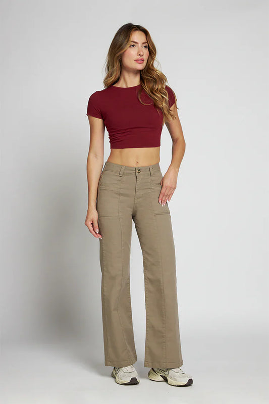 Jeans Mujer Wide Leg 5087 Kaki