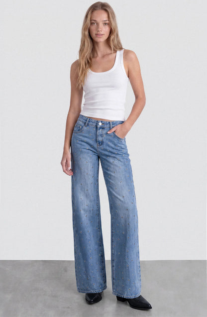 Pantalón Mujer Mini Ojal Light Blue