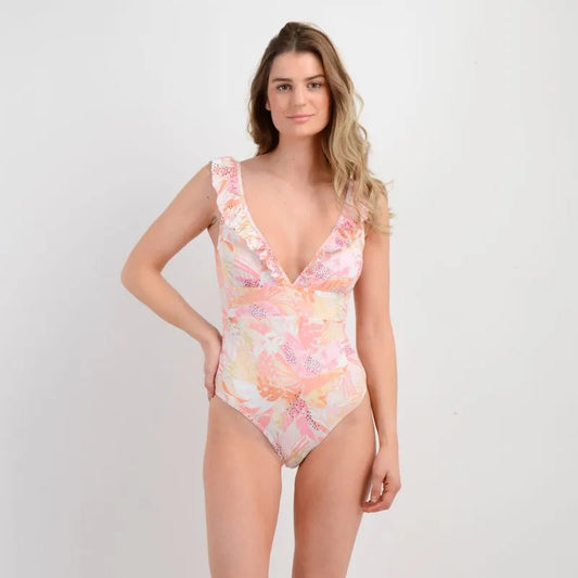 Traje de Baño Mujer Entero Newport Peony Beige Claro