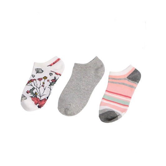 calcetin-mujer-tobillo-algodón-pack-3-gris-melange