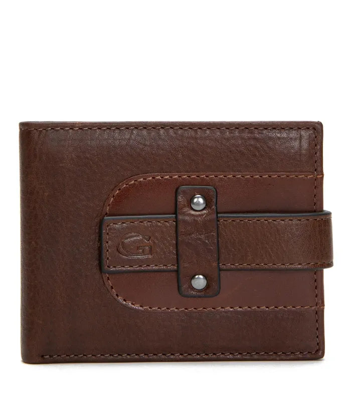 Billetera Hombre Con Strap Cafe