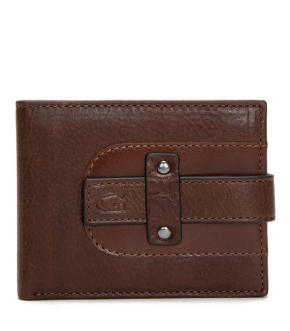 Billetera Hombre Con Strap Cafe