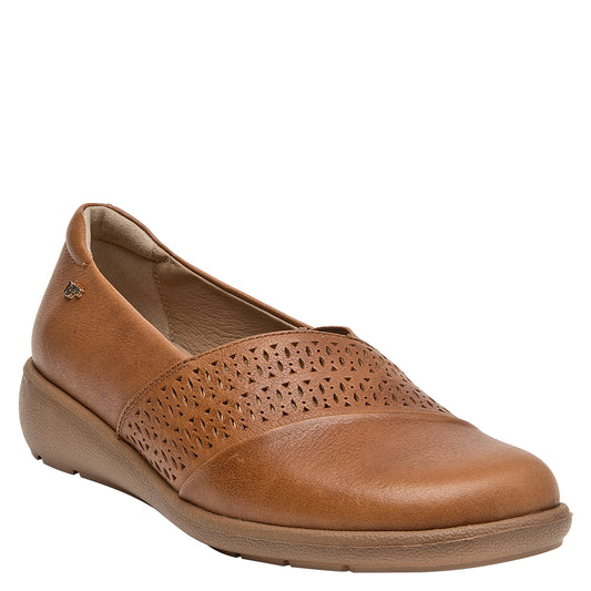 Zapato Mujer Bajo Cuero Café