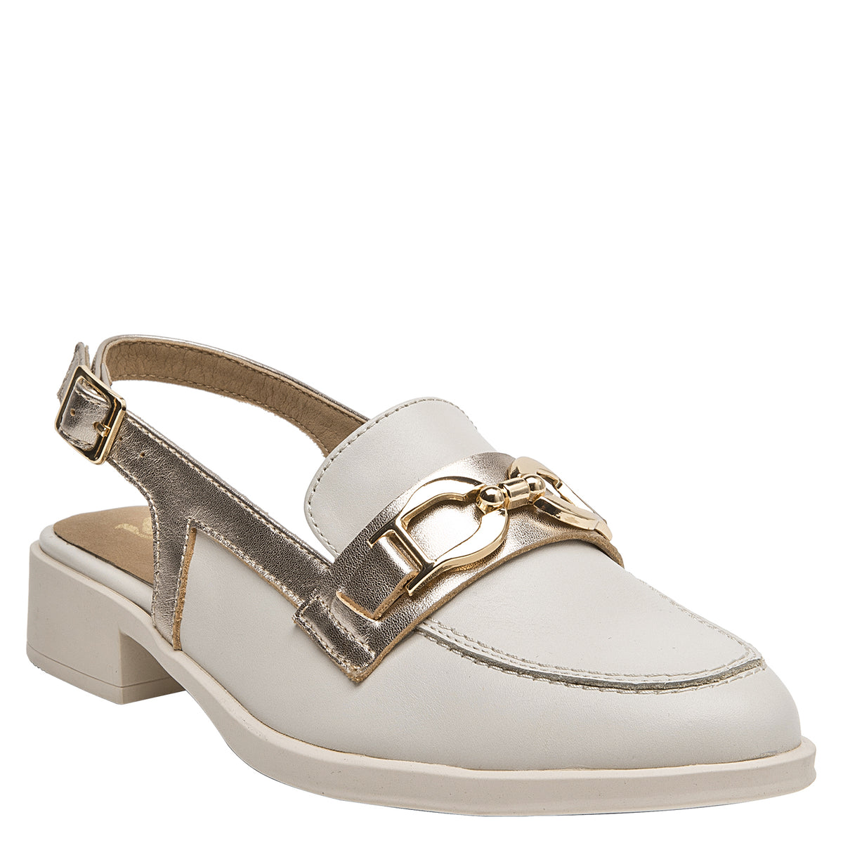 Zapato Mujer Cuero Beige
