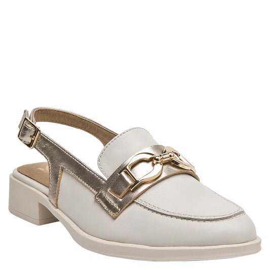 Zapato Mujer Cuero Beige