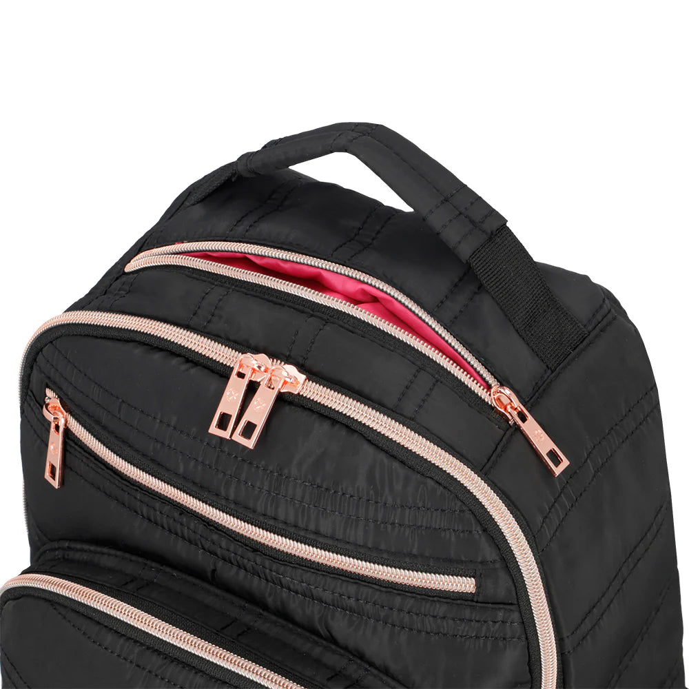 Mochila para notebook 15" Vermont negra/rosada