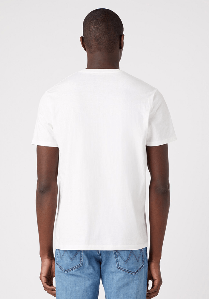 Polera Hombre Americana Manga Corta Worn White