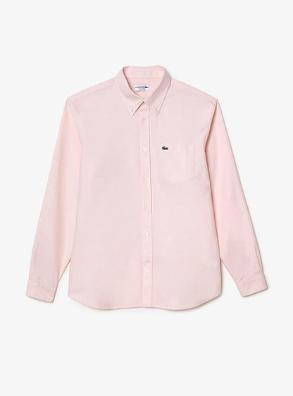 camisa-hombre-manga-larga-algodón-regular-rosa