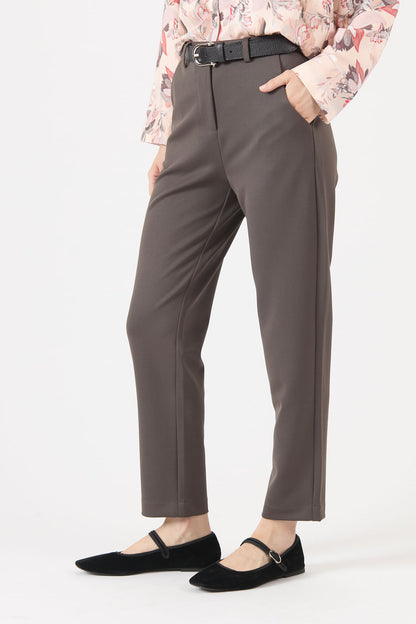 Pantalon Mujer Jaspeado Café