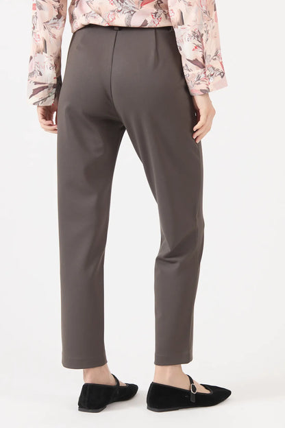 Pantalon Mujer Jaspeado Café