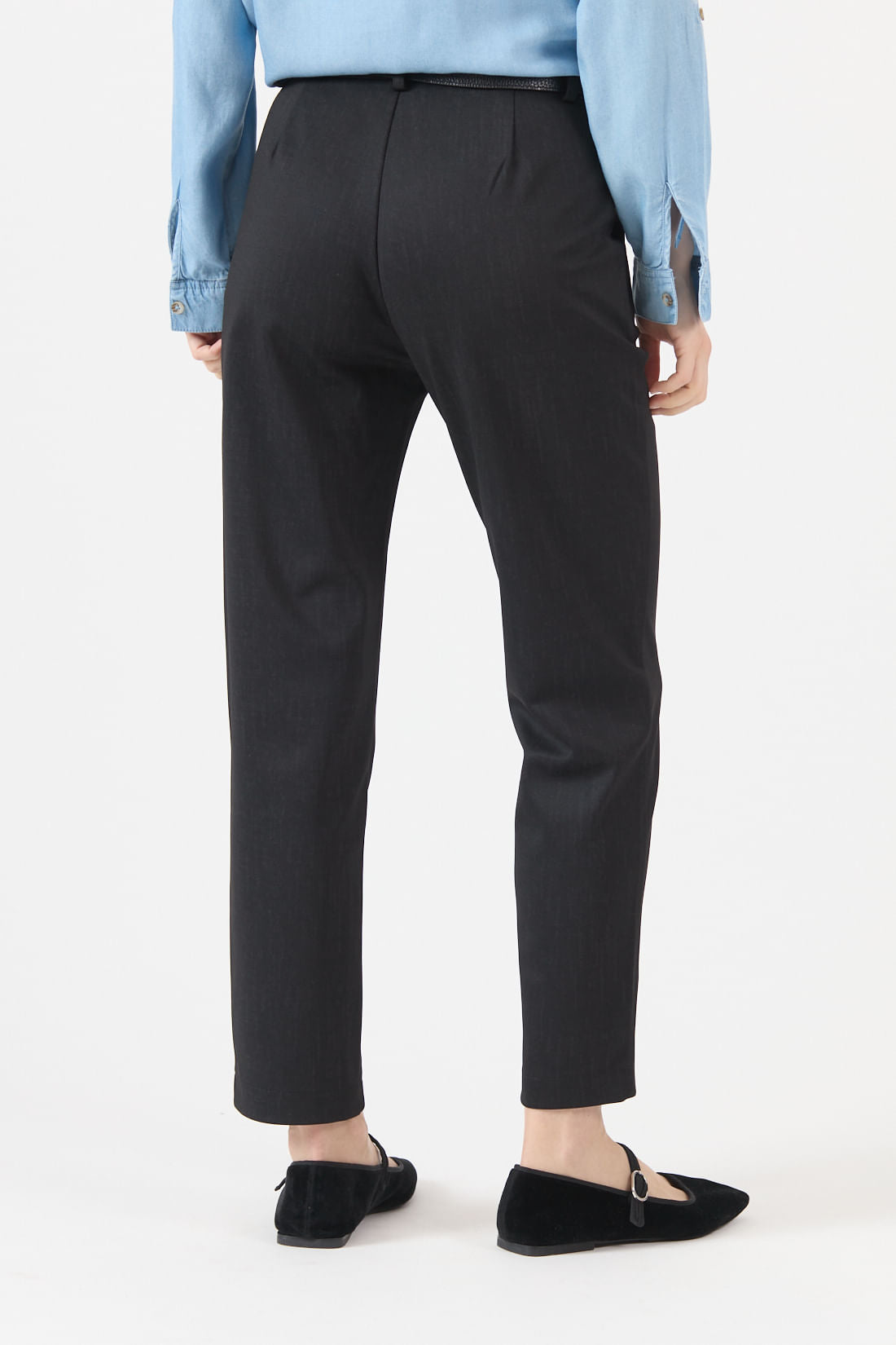 Pantalon Mujer Jaspeado Negro