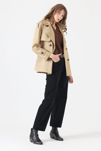 Pantalon Mujer De Cotele Negro