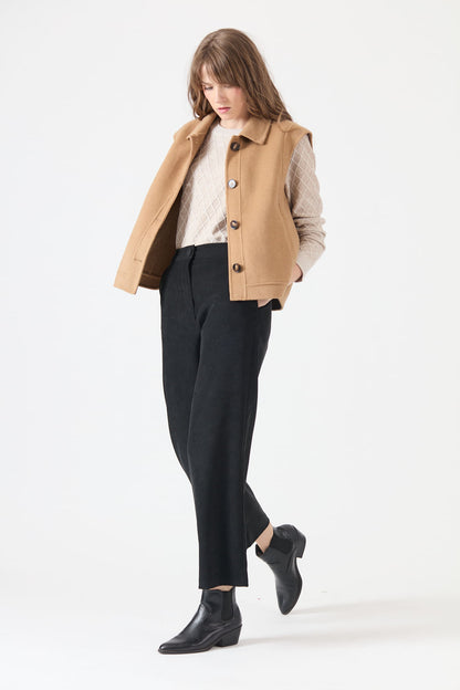 Pantalon Mujer Wide Leg Negro
