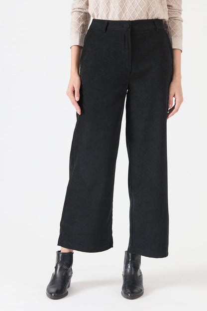 Pantalon Mujer Wide Leg Negro